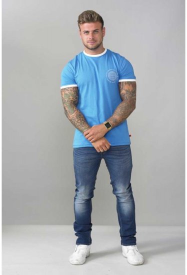 D555 Otis T-shirt Blue - Herren-T-Shirts - Herren-T-Shirts in großen Größen