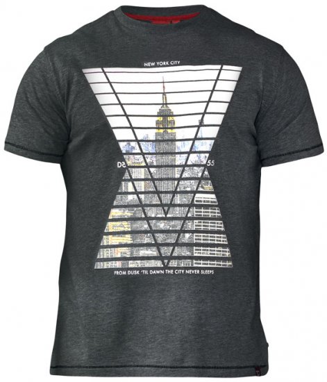 D555 Rox T-shirt Charcoal - Herren-T-Shirts - Herren-T-Shirts in großen Größen