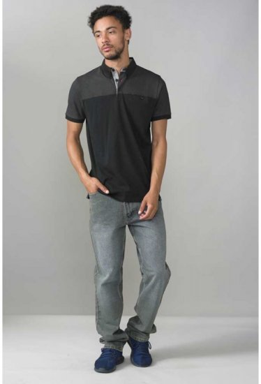 D555 Jauram Polo Black - Polo-shirts für herren - Polo-Shirts für Herren in großen Größen