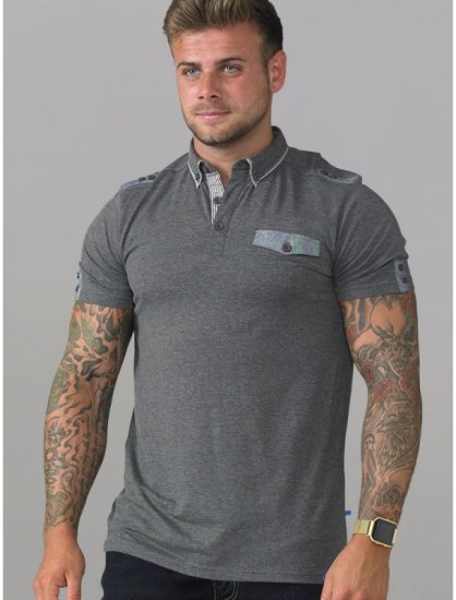 D555 Hogan Polo Charcoal - Polo-shirts für herren - Polo-Shirts für Herren in großen Größen