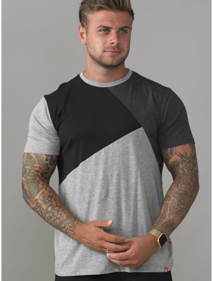 D555 Authentic T-shirt Grey - Herren-T-Shirts - Herren-T-Shirts in großen Größen