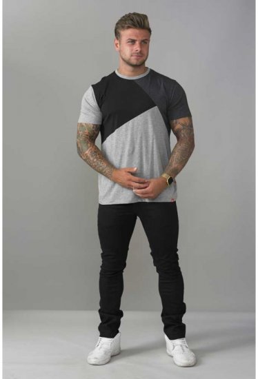 D555 Authentic T-shirt Grey - Herren-T-Shirts - Herren-T-Shirts in großen Größen