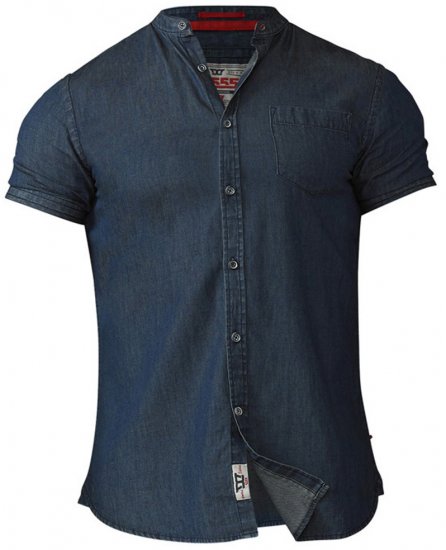 D555 Astra Short Sleeve Denim Shirt - Herrenhemden - Herrenhemden in großen Größen
