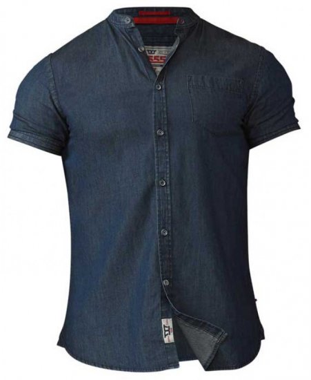 D555 Astra Short Sleeve Denim Shirt - Herrenhemden - Herrenhemden in großen Größen