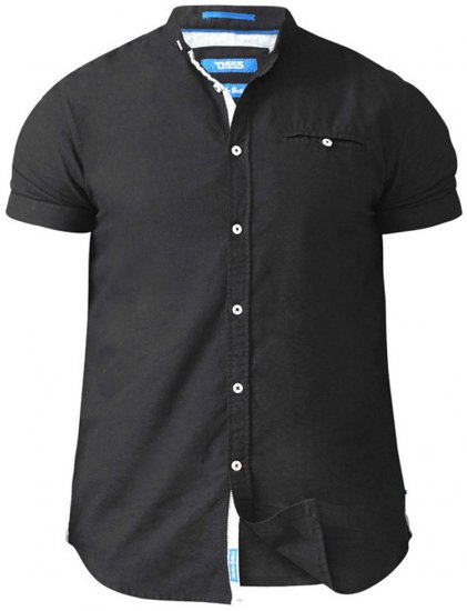 D555 Dwight Short Sleeve Shirt Black - Herrenhemden - Herrenhemden in großen Größen