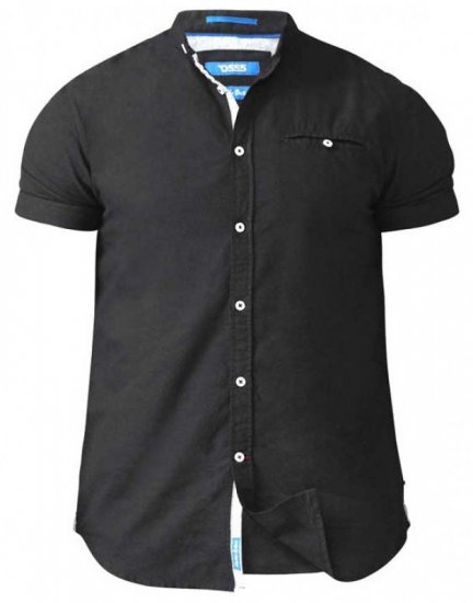 D555 Dwight Short Sleeve Shirt Black - Herrenhemden - Herrenhemden in großen Größen