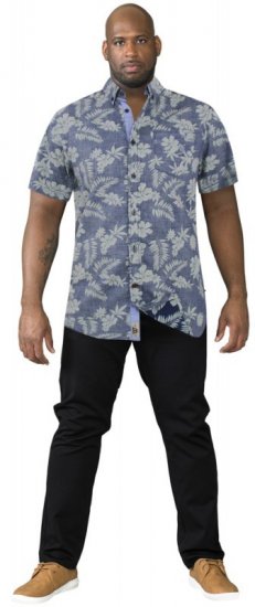D555 Oswald Short Sleeve Hawaii Shirt - Herrenhemden - Herrenhemden in großen Größen