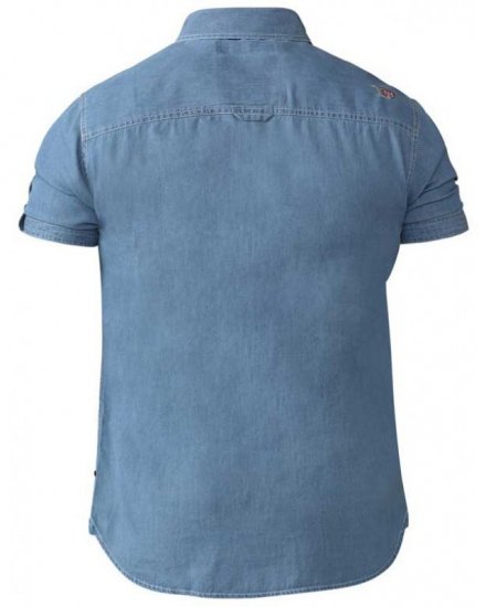 D555 Nathan Short Sleeve Shirt Blue - Herrenhemden - Herrenhemden in großen Größen
