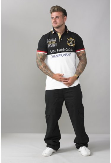 D555 Ernest Polo Black & White - Polo-shirts für herren - Polo-Shirts für Herren in großen Größen