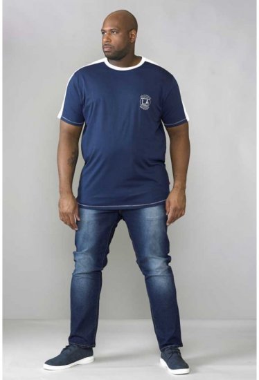 D555 Rick T-shirt Navy - Herren-T-Shirts - Herren-T-Shirts in großen Größen