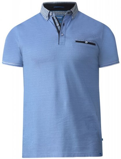 D555 Journey Fine Melange Polo Blue - Polo-shirts für herren - Polo-Shirts für Herren in großen Größen