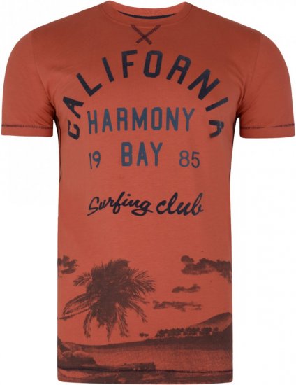 Kam Jeans 5207 Harmony Bay T-shirt Red - Herren-T-Shirts - Herren-T-Shirts in großen Größen