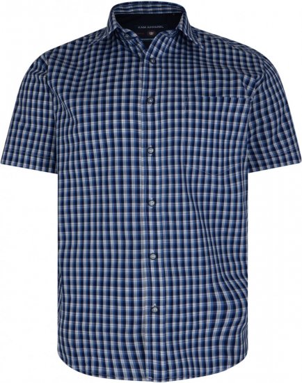 Kam Jeans 6145 Short Sleeve Shirt Navy - Herrenhemden - Herrenhemden in großen Größen