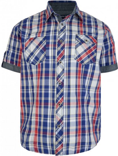 Kam Jeans 6149 Short Sleeve Shirt Stone - Herrenhemden - Herrenhemden in großen Größen