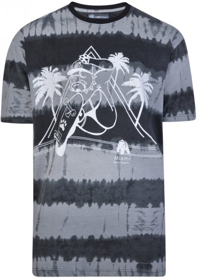 Kam Jeans 5206 Venice Beach T-shirt Black - Herren-T-Shirts - Herren-T-Shirts in großen Größen
