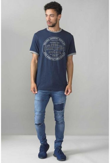 D555 Wilfred T-shirt Navy - Herren-T-Shirts - Herren-T-Shirts in großen Größen