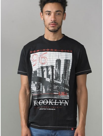 D555 Cain T-shirt Black - Herren-T-Shirts - Herren-T-Shirts in großen Größen
