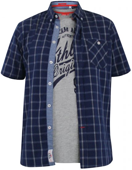 D555 Liberty Short Sleeve Shirt & T-shirt Combo - Herrenhemden - Herrenhemden in großen Größen