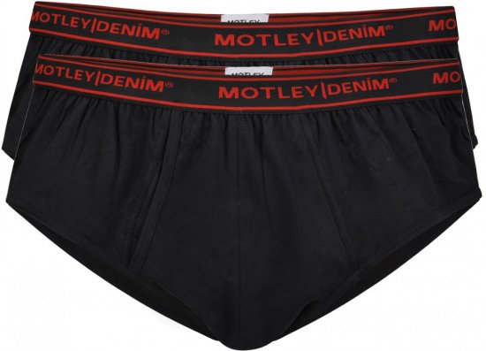 Motley Denim Slip Schwarz 2-pack - Herrenunterwäsche & bademode - Herrenunterwäsche & Bademode in großen Größen
