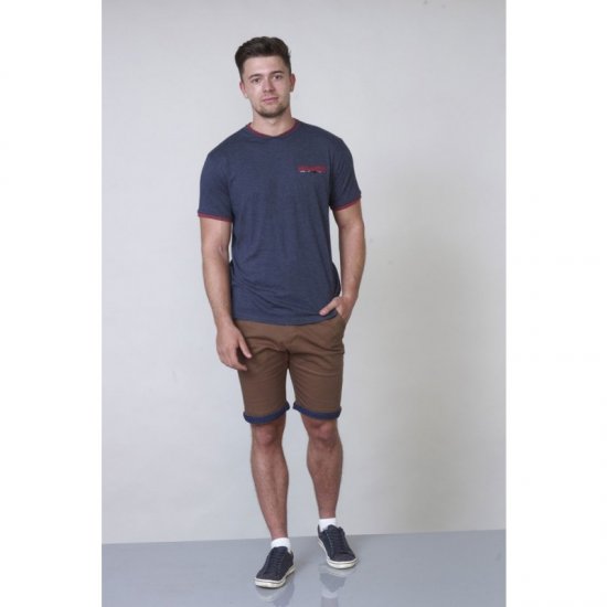 D555 Nelly T-shirt Denim Blue - Herren-T-Shirts - Herren-T-Shirts in großen Größen
