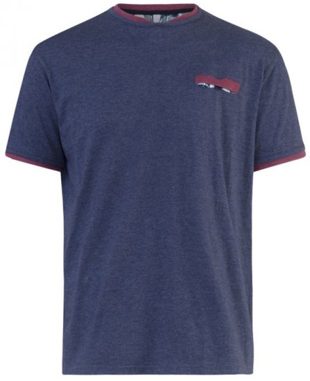 D555 Nelly T-shirt Denim Blue - Herren-T-Shirts - Herren-T-Shirts in großen Größen