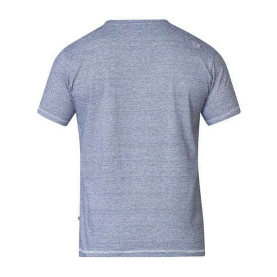 D555 Darcy Embroidered T-shirt Blue - Herren-T-Shirts - Herren-T-Shirts in großen Größen