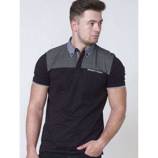 D555 Brent Polo Black - Polo-shirts für herren - Polo-Shirts für Herren in großen Größen