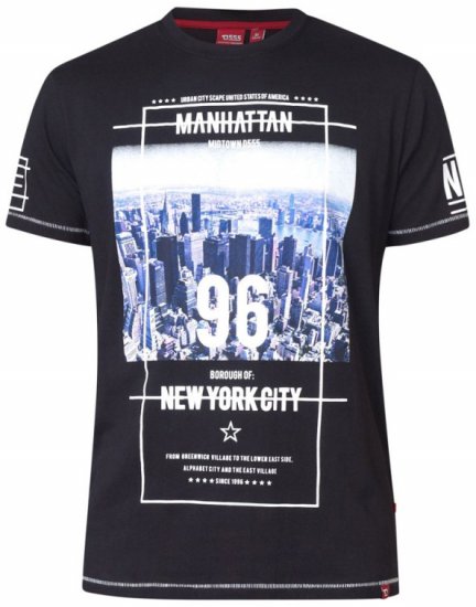 D555 Ethan T-shirt Black - Herren-T-Shirts - Herren-T-Shirts in großen Größen
