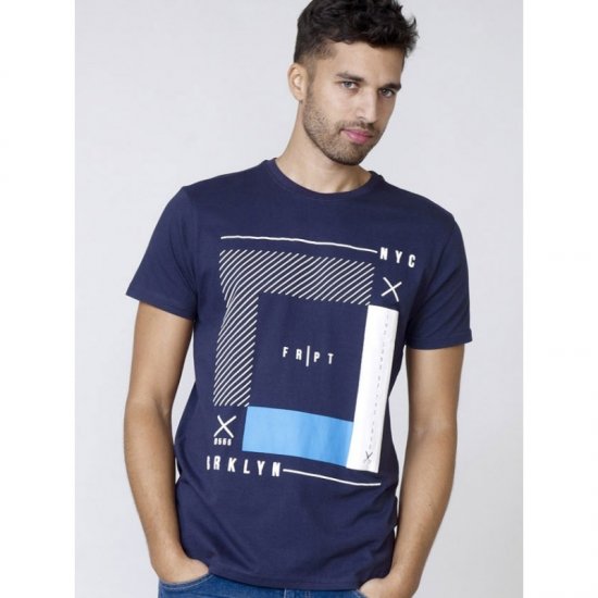 D555 Kenton T-shirt Navy - Herren-T-Shirts - Herren-T-Shirts in großen Größen
