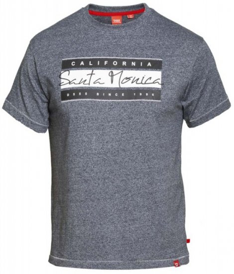 D555 Tempa T-shirt Navy Twist - Herren-T-Shirts - Herren-T-Shirts in großen Größen
