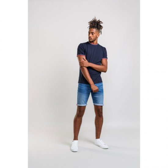 D555 Bates T-shirt Navy - Herren-T-Shirts - Herren-T-Shirts in großen Größen