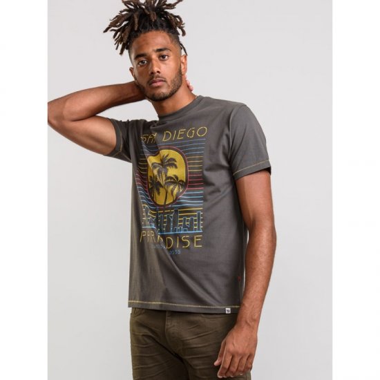 D555 Stanley T-shirt Khaki - Herren-T-Shirts - Herren-T-Shirts in großen Größen