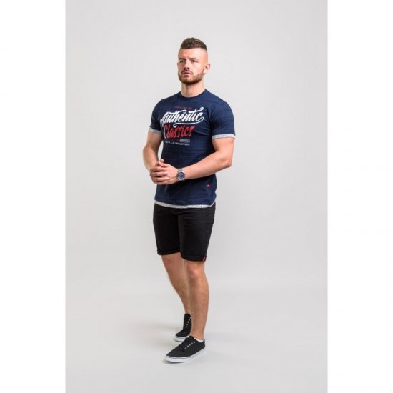 D555 Finn T-shirt Navy - Herren-T-Shirts - Herren-T-Shirts in großen Größen