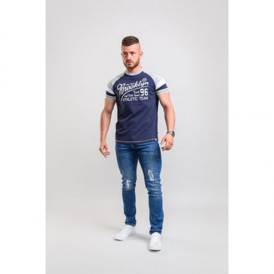 D555 Jones T-shirt Navy - Herren-T-Shirts - Herren-T-Shirts in großen Größen