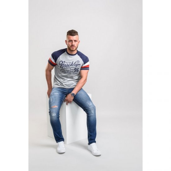 D555 Jones T-shirt Grey - Herren-T-Shirts - Herren-T-Shirts in großen Größen