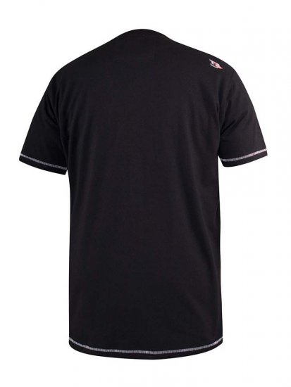 D555 Willoughby NYC Dot Printed T-Shirt Black - Herren-T-Shirts - Herren-T-Shirts in großen Größen