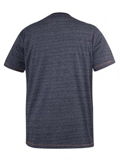D555 Cairns Navy Fine Stripe Colorado Printed T-Shirt - Herren-T-Shirts - Herren-T-Shirts in großen Größen