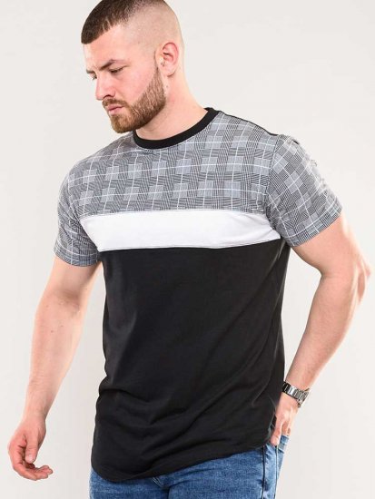 D555 Vista Couture Cut And Sew Curved Hem T-Shirt - Herren-T-Shirts - Herren-T-Shirts in großen Größen