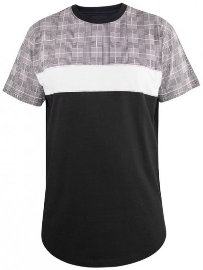 D555 Vista Couture Cut And Sew Curved Hem T-Shirt - Herren-T-Shirts - Herren-T-Shirts in großen Größen