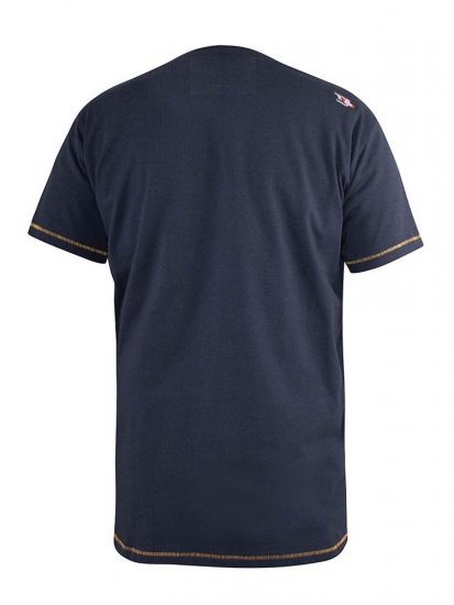 D555 Jasper Authentic Printed T-shirt Navy - Herren-T-Shirts - Herren-T-Shirts in großen Größen