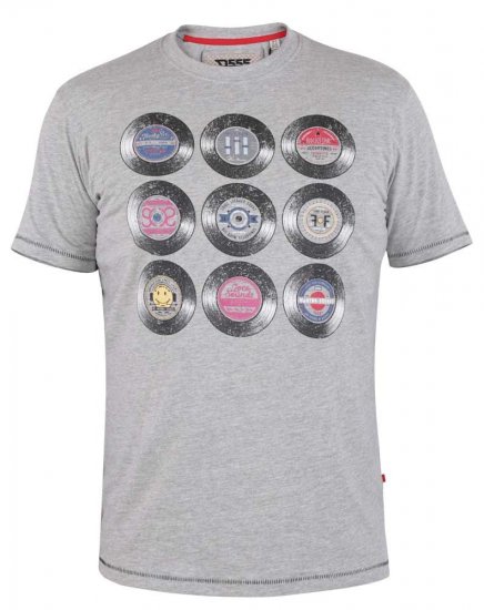 D555 Hexworth Vinyl Records Printed T-Shirt - Herren-T-Shirts - Herren-T-Shirts in großen Größen