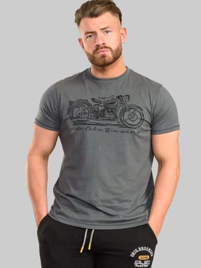 D555 Puxton Motorbike Printed T-Shirt - Herren-T-Shirts - Herren-T-Shirts in großen Größen