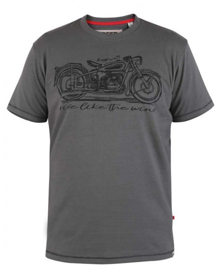 D555 Puxton Motorbike Printed T-Shirt - Herren-T-Shirts - Herren-T-Shirts in großen Größen