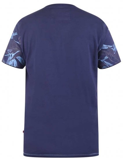 D555 BROMLEY Floral Panel Printed T-Shirt - Herren-T-Shirts - Herren-T-Shirts in großen Größen