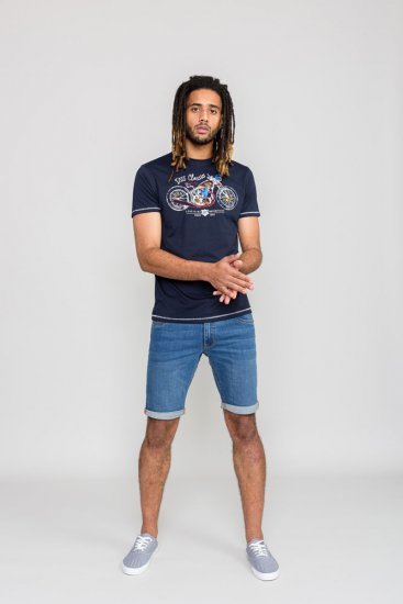 D555 DENTON Motorbike Printed T-Shirt - Herren-T-Shirts - Herren-T-Shirts in großen Größen