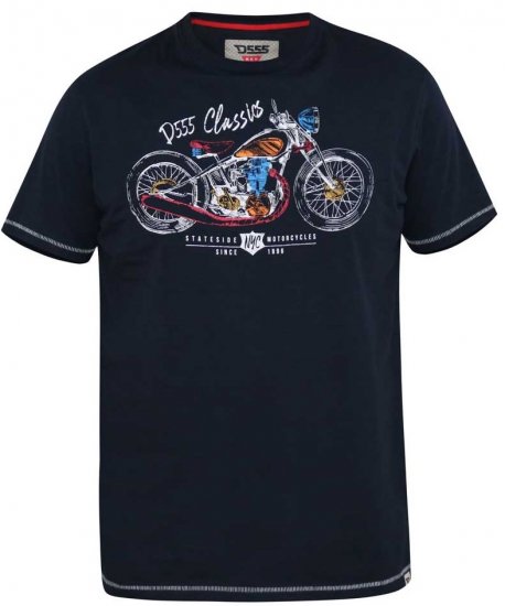 D555 DENTON Motorbike Printed T-Shirt - Herren-T-Shirts - Herren-T-Shirts in großen Größen