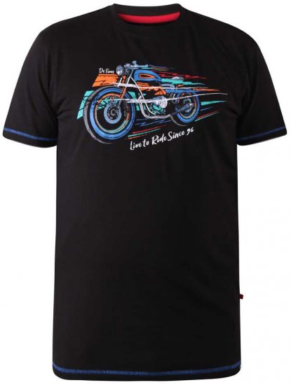 D555 CHINFORD Live To Ride Motorbike T-Shirt - Herren-T-Shirts - Herren-T-Shirts in großen Größen