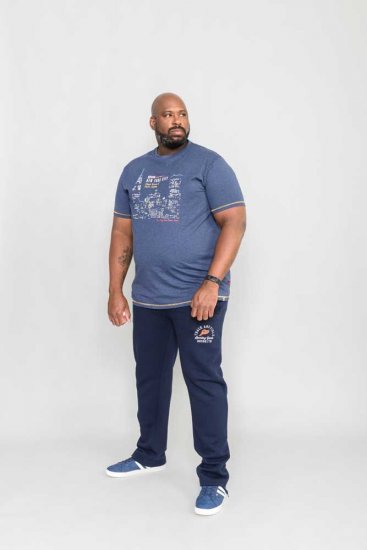 D555 DEBDEN NYC Night Skyline T-Shirt - Herren-T-Shirts - Herren-T-Shirts in großen Größen