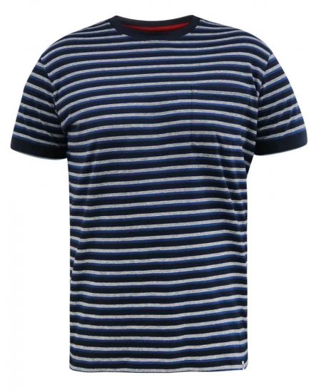 D555 Beamont Jacquard Stripe T-Shirt - Herren-T-Shirts - Herren-T-Shirts in großen Größen