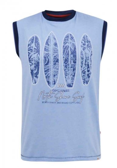 D555 Bretton Surf Board Printed Sleeveless T-Shirt - Herren-T-Shirts - Herren-T-Shirts in großen Größen